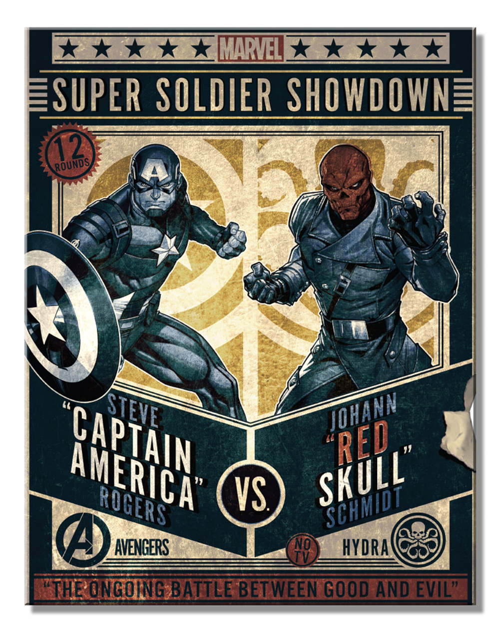 Captain America vs. Red Skull Tin Sign
