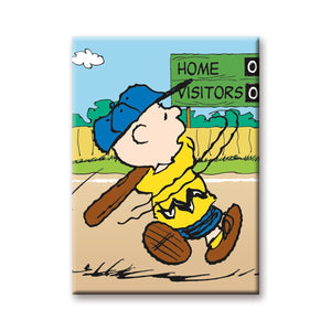 Peanuts - Baseball Magnet