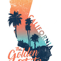 California - The Golden State Abstract Magnet