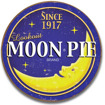 Moon Pie Logo Round Aluminum Sign