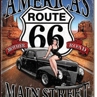 Route 66 - America's Main Street Tin Sign