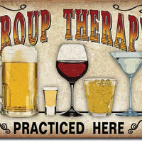 Group Therapy Tin Sign