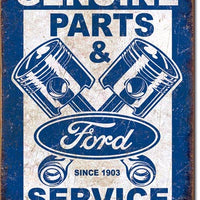 Ford Service - Pistons Tin Sign