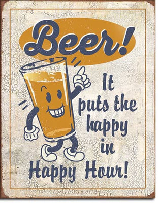 Happy Hour - Beer Tin Sign