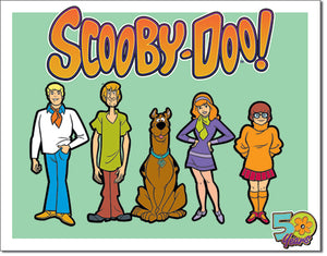 Scooby Doo 50 Years Tin Sign