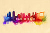 San Diego Abstract Skyline 9x12 Print
