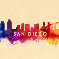 San Diego Abstract Skyline 9x12 Print