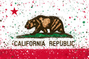 California Splatter Flag Keychain