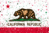 California Splatter Flag Magnet
