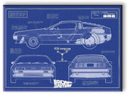 Back to the Future Blueprint Magnet