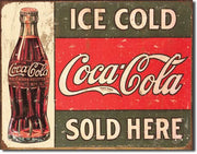 Coke 1916 Ice Cold Tin Sign