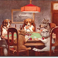 Dogs Playing Poker Tin Sign
