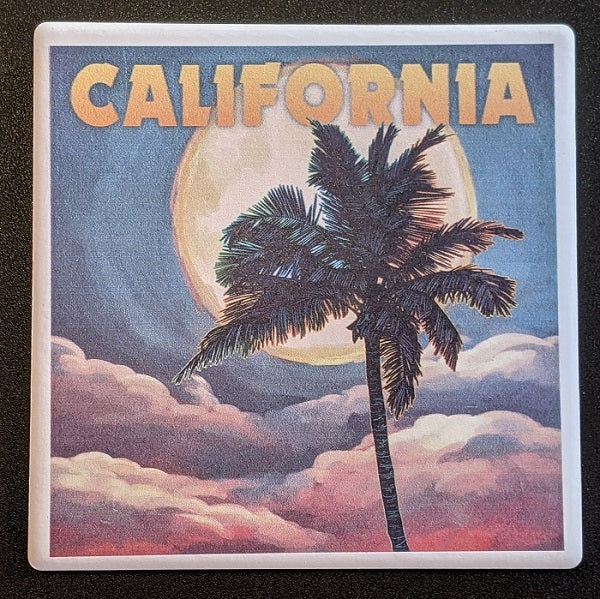 California Palm & Moon Coaster