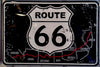 Route 66 Map & Shield Sign