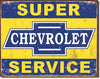 Super Chevy Service Tin Sign