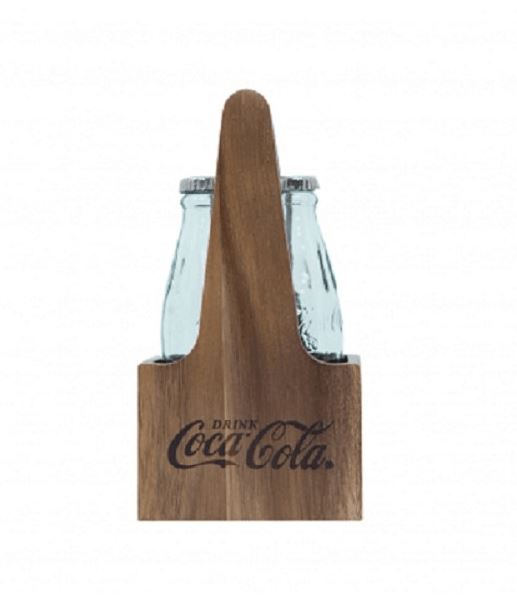 Coke Wood Caddy Salt & Pepper Set