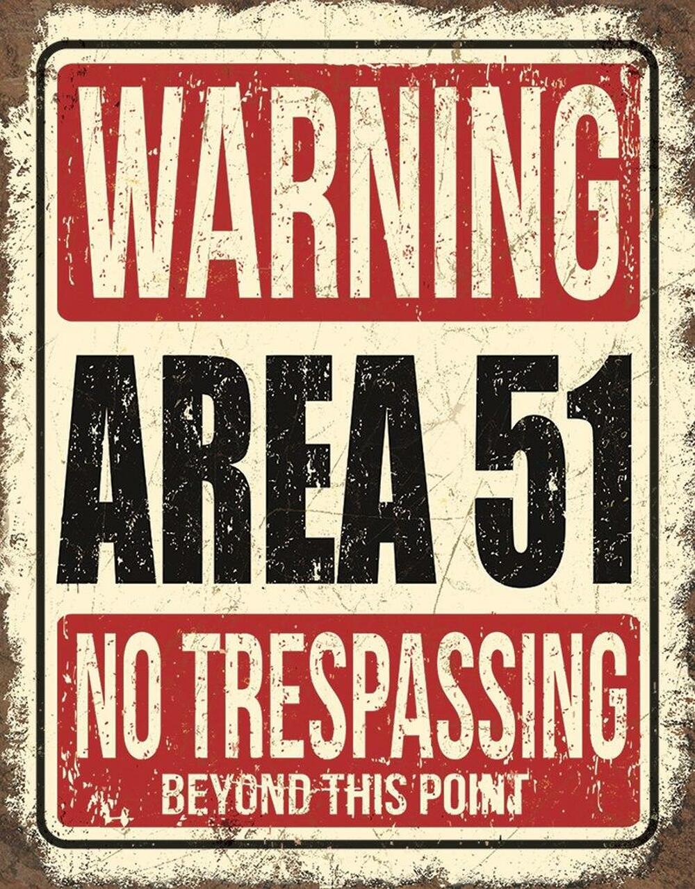 Area 51 Tin Sign