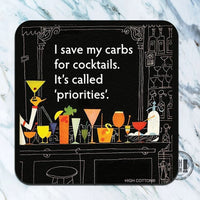 Carbs for Cocktails Coaster