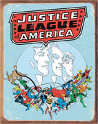 Justice League Retro Tin Sign